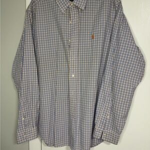 Ralph Lauren Blue and White Checkered Shirt